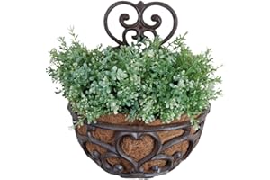 Esschert Design USA BPH51 Half Round Cast Iron Wall Planter