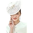 BABEYOND Tea Party Fascinator Hat for Women Kentucky Headwear Derby Pillbox Church Hat for Cocktail Wedding