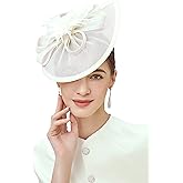 BABEYOND Tea Party Fascinator Hat for Women Kentucky Headwear Derby Pillbox Church Hat for Cocktail Wedding