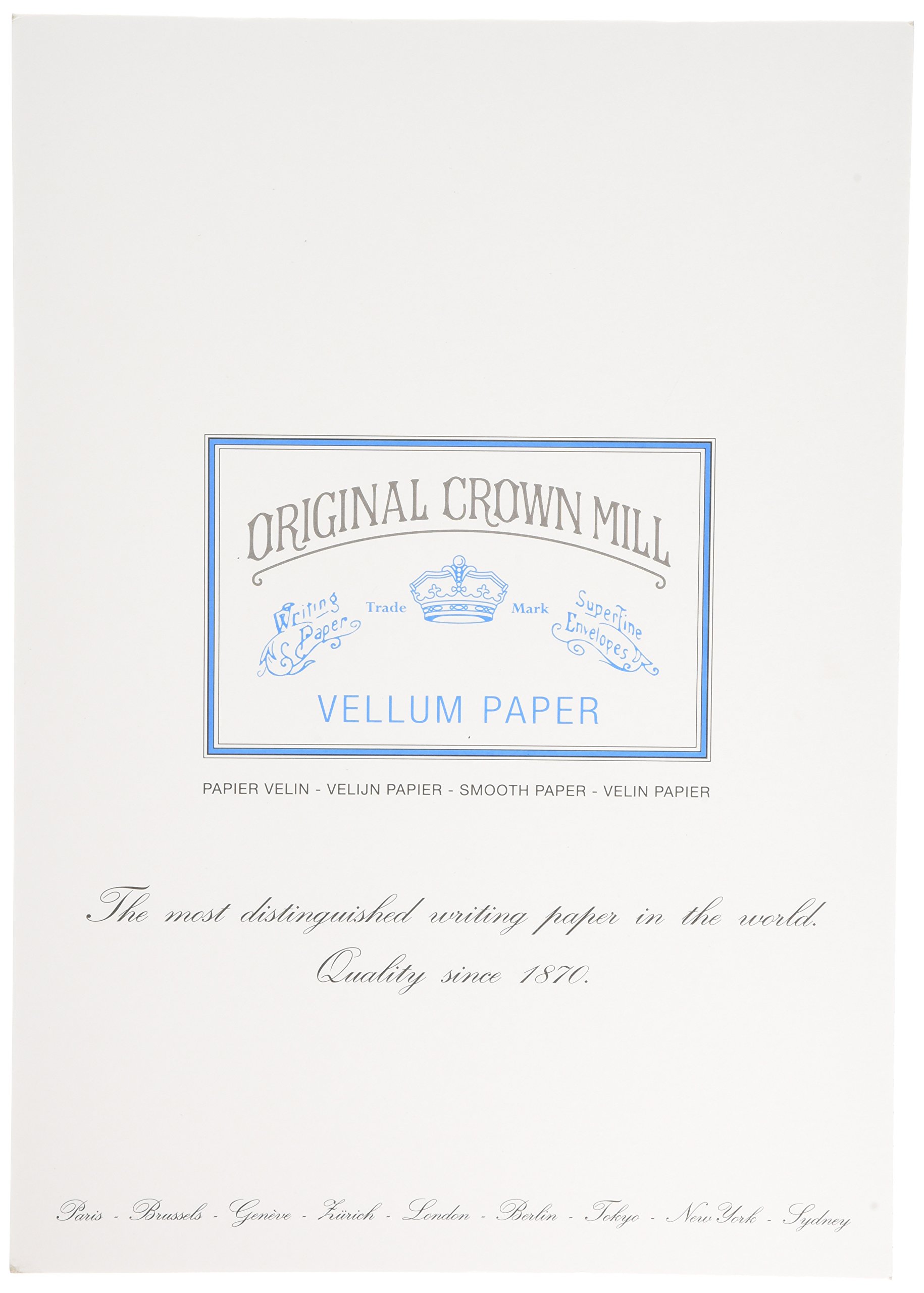 Original Crown Mill Classic Line A4 Vellum Smooth Writing Pad - White (Pack of 50)