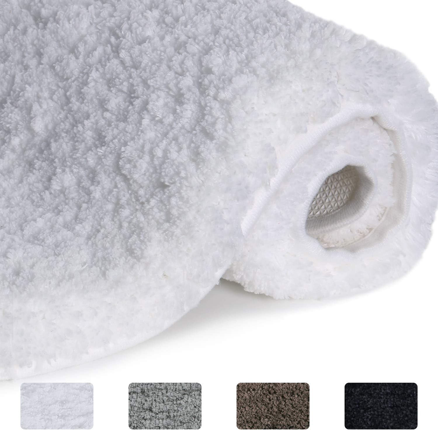 Lifewit Water Absorbent Bath Mat, Nonslip Antibacterial Rubber Back