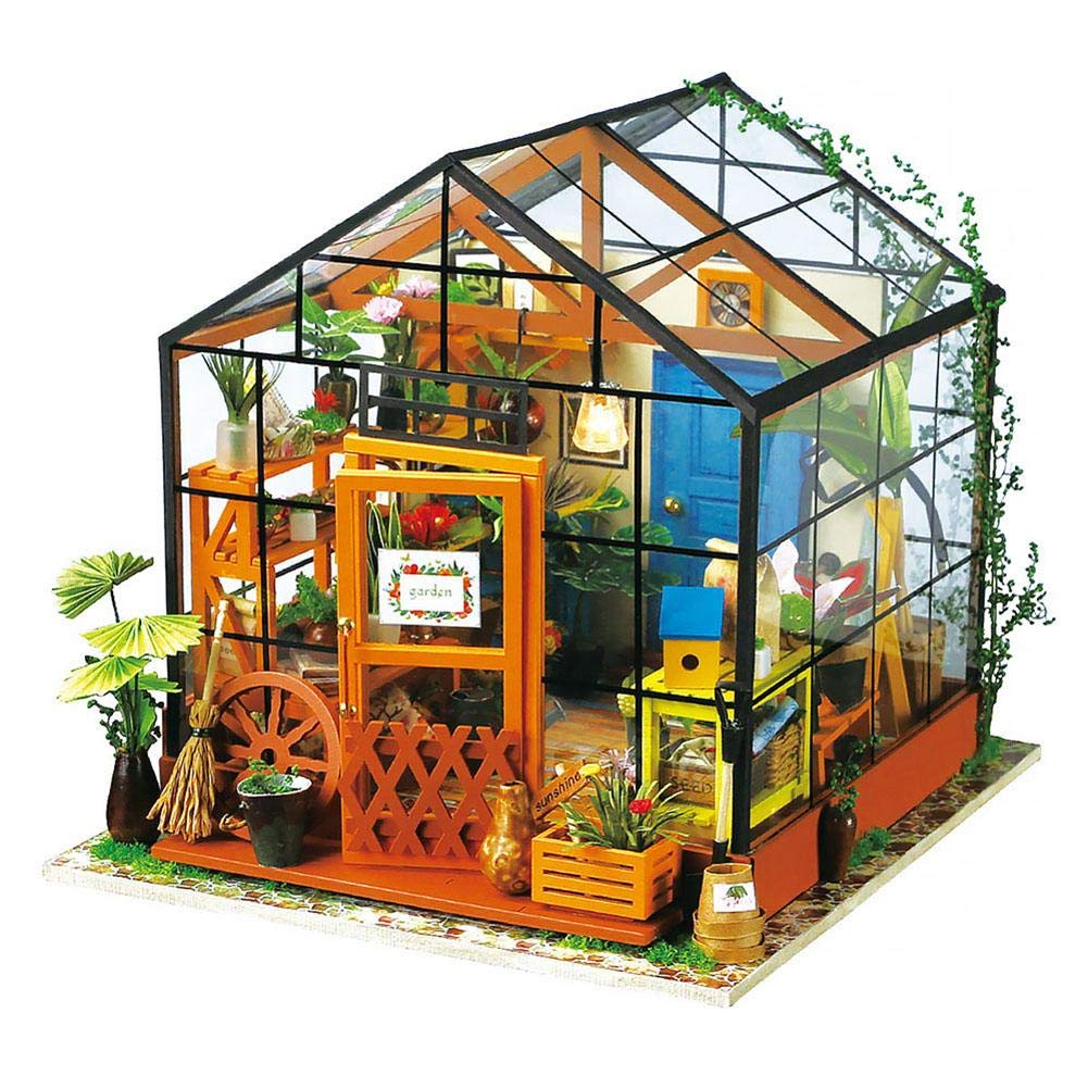 Amazon Com Akaddy Diy Dollhouse Wooden Miniature Furniture Kit