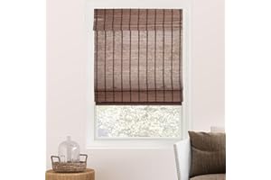 CHICOLOGY Bamboo Roman Shades - Designer Eco-Friendly Light Filtering Window Blinds, Ideal for Home & Patio, Premium Quality, Bear Brown, 31" W X 64" H