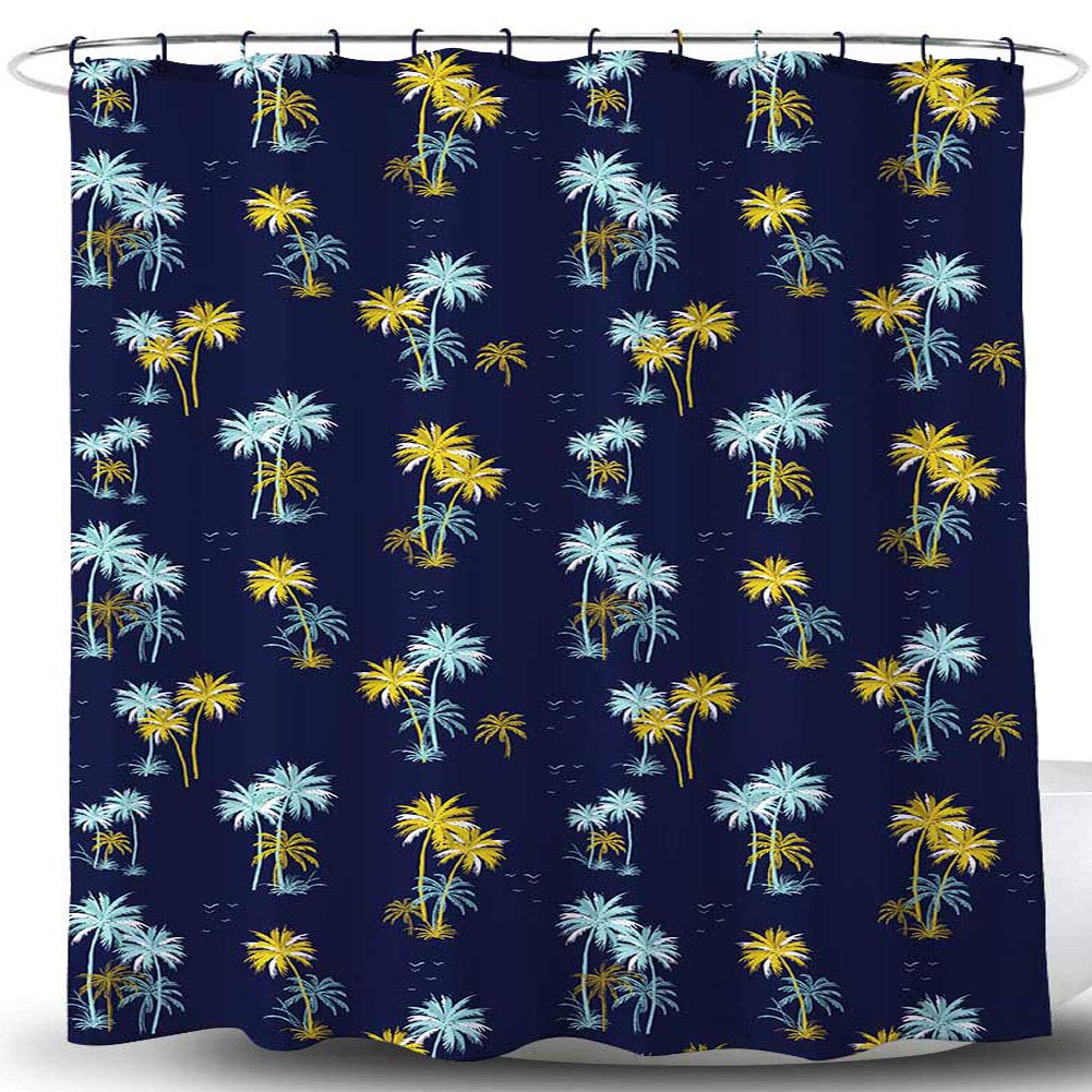Amazon Com Palm Tree Shower Curtain Washable Modern Hawaii