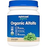 Nutricost Organic Alfalfa Powder 1LB - USDA Certified 100% Organic, Vegetarian, Non-GMO, Gluten Free