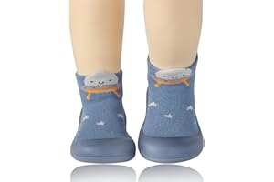 SEBELLST Baby Sock Shoes Animal Rubber Sole Non-Skid Indoor Slipper Infant Boys Girls First Walking Floor Slipper