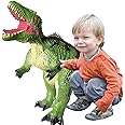 YONGJULE Big Dinosaur Toys for Boys, 29 inch Large Giganotosaurus Toys, Giant Inflatable Dinosaur Toys for Kids 3-5, Toddler Jumbo Dinosaur Birthday Gifts, Dinosaur Party Favors