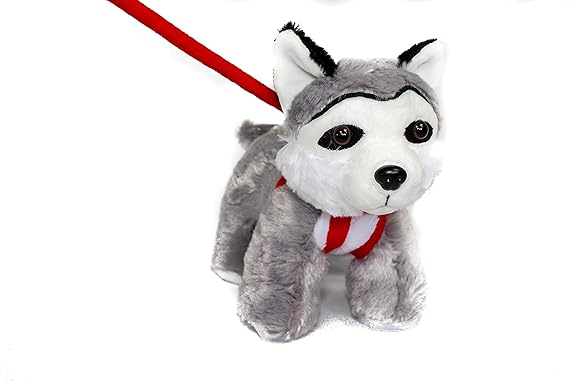 stuffed animal on a stick leash