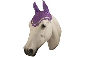 HORSE FARE PRODUCTS Horse Fly Bonnet with Scalloped Edges- Horse Size Only (Lilac)