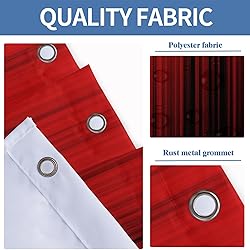 AAtter Red and Black Shower Curtain Ombre Mens
