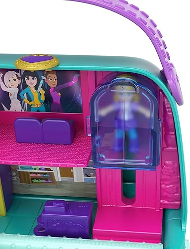 Polly Pocket 2-in-1 Playset, Travel Toy with Micro Dolls