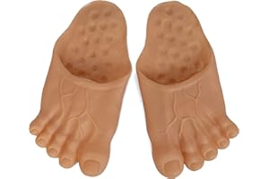 Skeleteen Barefoot Funny Feet Slippers - Jumbo Big Foot Realistic Costume Accessories Shoe Covers for Giant Costumes for Kids and Small Adults