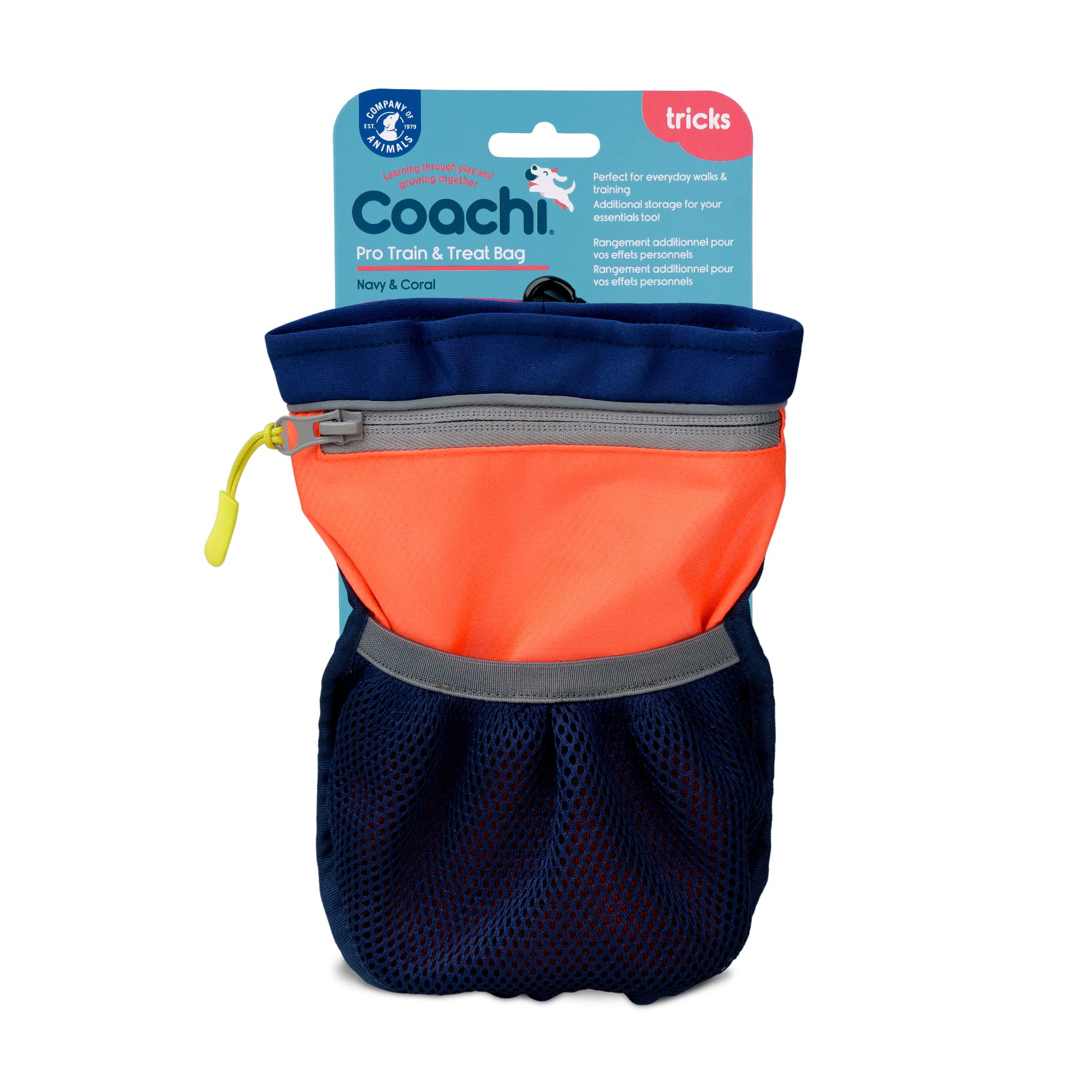 Coachi Pro Train & Treat Bag, Pouch. Dog Trainers and Professional Walkers, Extra Large Storage, Secure Attachment Options, Zipped Pocket, Magnetic Closure. Suitable for Dog Walking & Training