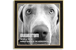 euwazram Suede 14x14 Frame - Single Frame, Elegant Black 14 x 14 Poster Frame, 14x14 Picture Frame for Artwork, Puzzles, Photos, and Movie Posters