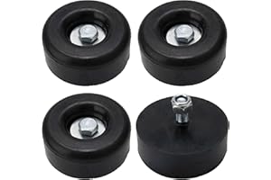 ZTTM Round Rubber Trailer Bumpers, 2.5 Inches, Door Ramp Stop with Hardware,Set for Generators, Pressure Washers, Air Compressors, Pumps 4 Pack(including screw kits)