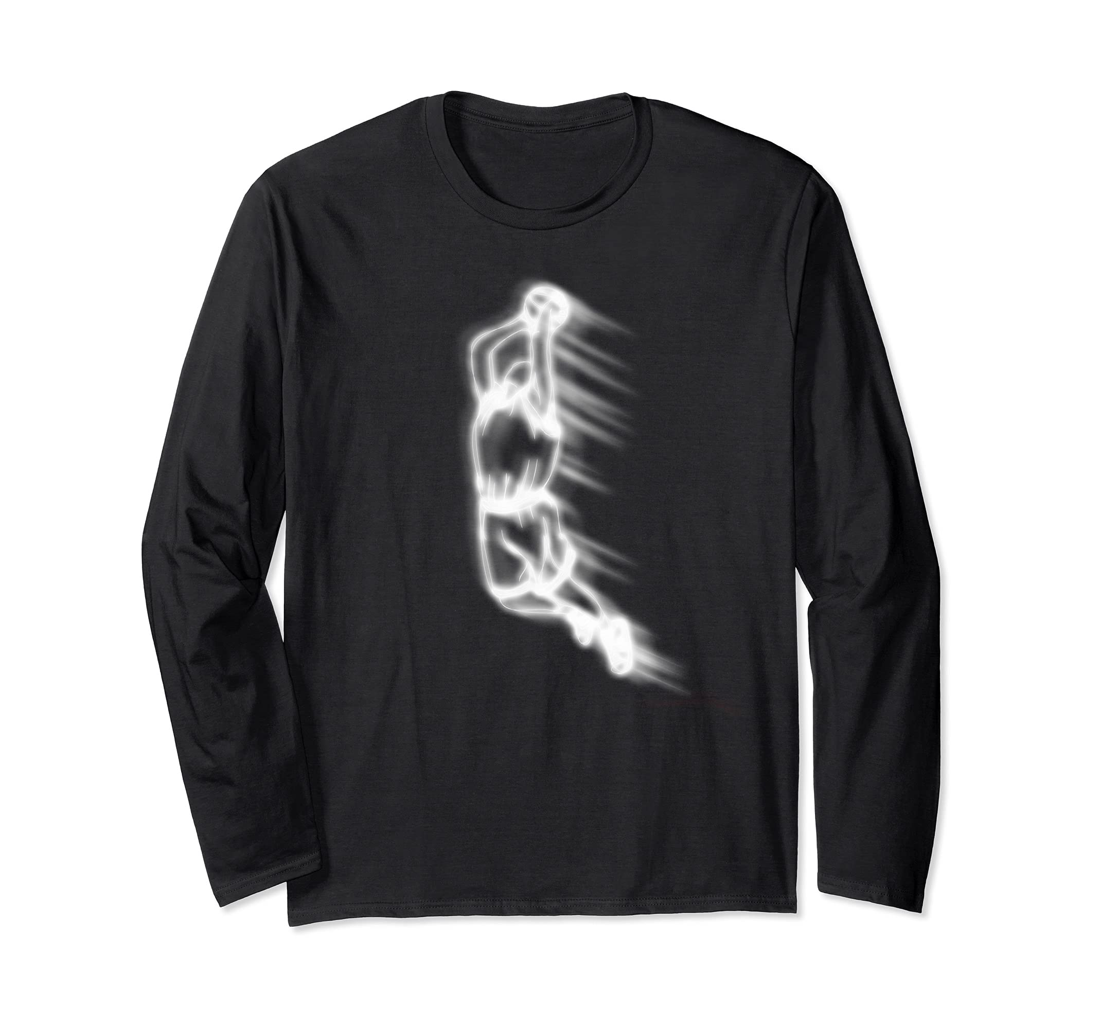 Basketball Basket Player Team Sport Silhouette Long Sleeve T-Shirt