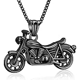 XSMZB Motorcycle Cremation Jewelry for Ashes Pendant Human Pet Urn Necklace for Men Women Stainless Steel Motorbike Ash Keepsake Locket