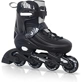 MammyGol Adjustable Inline Skates for Kids Youths Adults, All Wheels Light Up, Indoor and Outdoor Blades Roller Skates for Boys Girls Teen Beginners