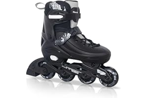 MammyGol Adjustable Inline Skates for Kids Youths Adults, All Wheels Light Up, Indoor and Outdoor Blades Roller Skates for Boys Girls Teen Beginners