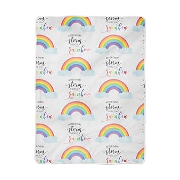 personalized rainbow baby blanket