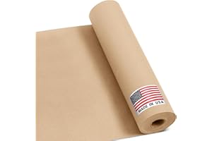 Paclord 12" x 1200" (100 ft) Natural Kraft Paper Roll – USA Made Non-Toxic, Odorless, 100% Recyclable Brown Wrapping Paper fo