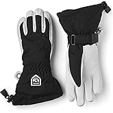 Hestra Women's Heli Ski Female Glove, 5-Finger Leather Snow Glove for Skiing, Snowboarding and Mountaineering