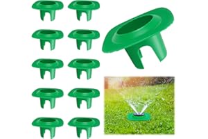 PHONCOO 10 Pcs Sprinkler Head Protector, Plastic Sprinkler Donut Guards for Lawns, Sprinklers Guards with 2 Grooves for Protects Sprinklers Head and Water Pipe