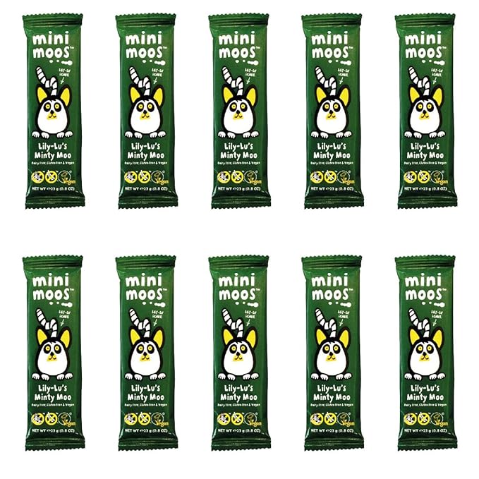 Moo Free Organic Mini Moo Minty Moo Dairy Free Chocolate Bars 23g (Pack