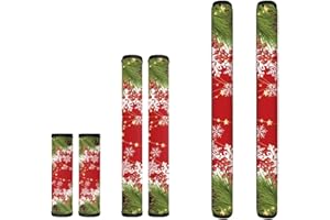 Biyejit Christmas Tree Refrigerator Door Handle Covers Set of 6, Refrigerator Handle Covers Anti-Skid Kitchen Appliance Protector for Fridge Oven Dishwasher Christmas Holiday Home Decor