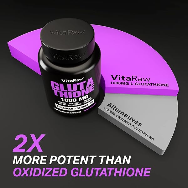 1000MG GLUTATHIONE FOR IMMUNE SUPPORT – 100MG ABSORPTION COMPLEX – REDUCED LIPOSOMAL GLUTATHIONE SUPPLEMENT WITH ALPHA LIPOIC ACID – BRAIN BOOSTER, GLOWING SKIN, LIVER SUPPORT, 120 VEGETARIAN CAPSULES