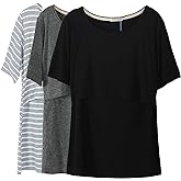 Smallshow Women's Maternity Nursing Tops Short Sleeve Breastfeeding Clothes