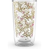 Tervis Kelly Ventura Christmas Holiday Gold-N-Holly Made in USA Double Walled Insulated Tumbler Travel Cup Keeps Drinks Cold & Hot, 16oz, Gold-N-Holly