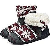 ONCAI Women's Slippers Comfort Knit Boots Winter Warm Outdoor Indoor Shoes