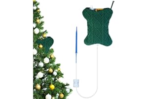 FANTANG 1Set Automatic Christmas Tree Watering System with Green Dog Bone Christmas Socks, Holiday Trees Care and Watering Device Xmas Tree Self Waterer Drip Irrigation Bags with Flow Regulators Water Inlet