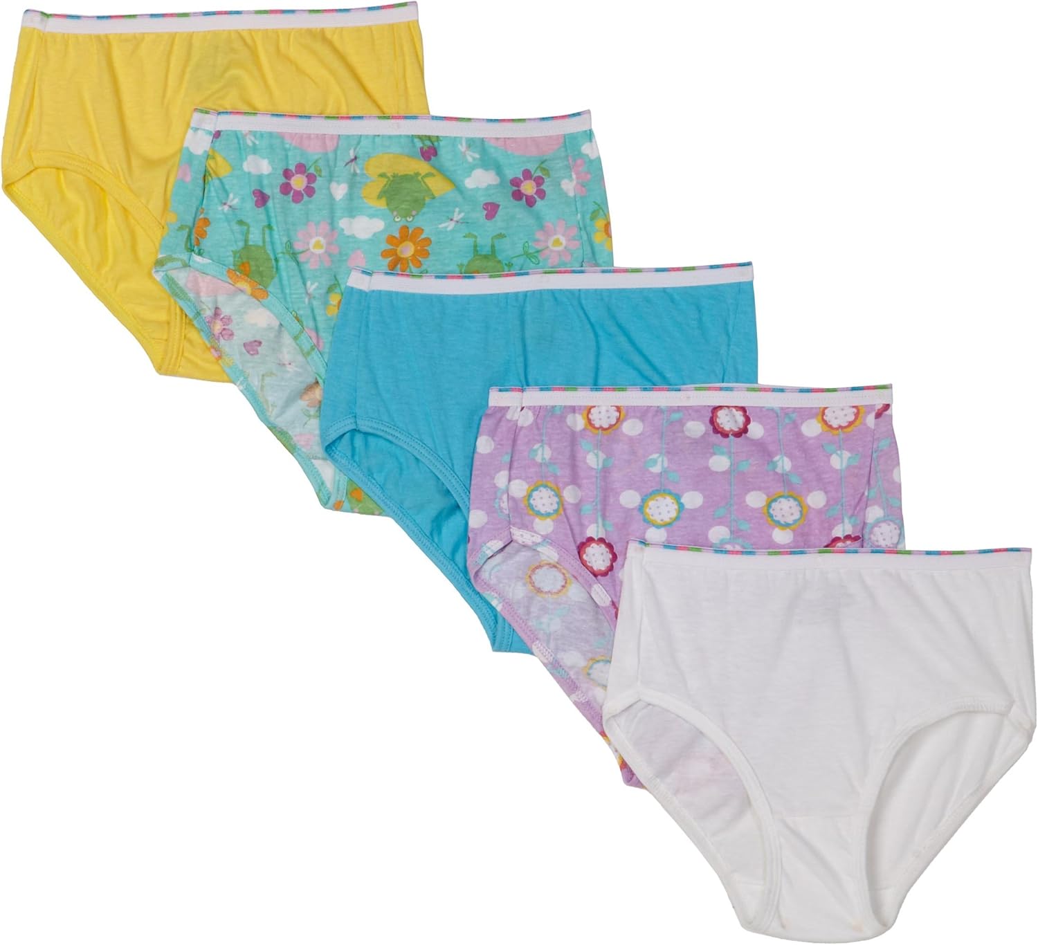 Ourfashion Kids 5 Pack Underwear Little Girls Cotton Briefs Toddler