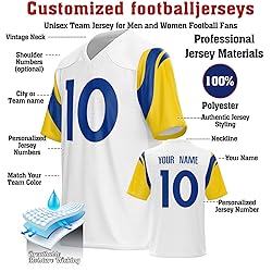 Custom Football Jersey Personalized Rugby
