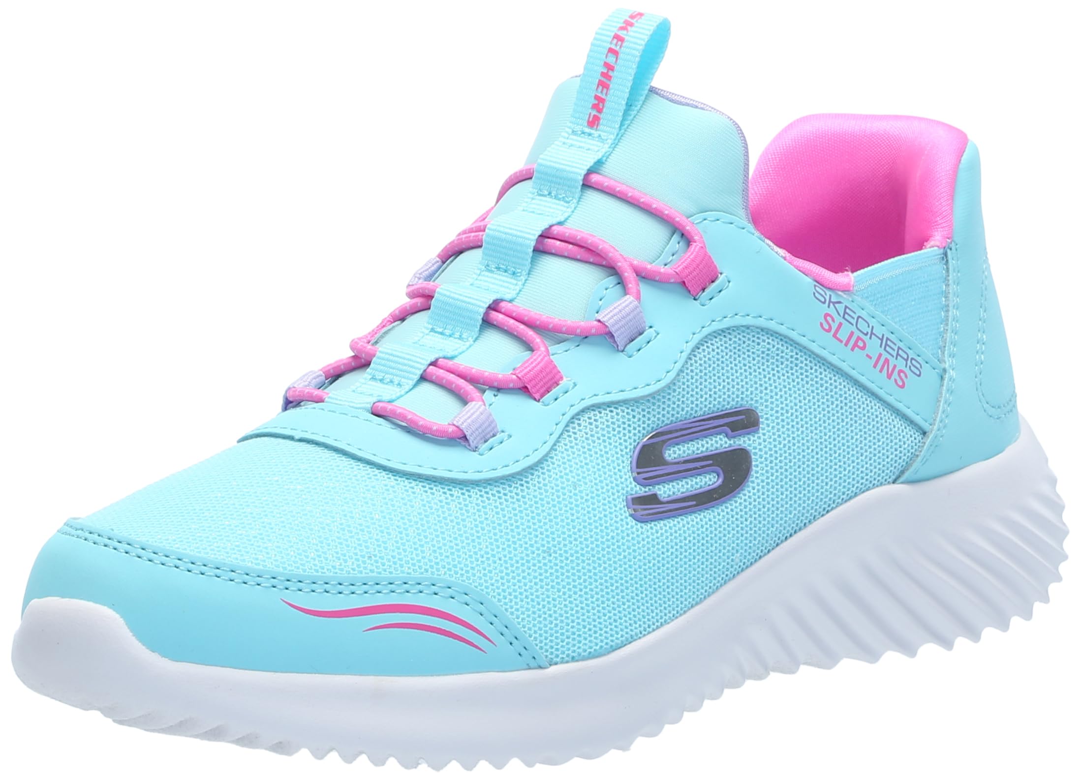 Skechers Girls Bounder-Simple Cute Sneaker, Turquoise, 3.5 Big Kid Image Skechers Girls Bounder-Simple Cute Sneaker, Turquoise, 3.5 Big Kid Image