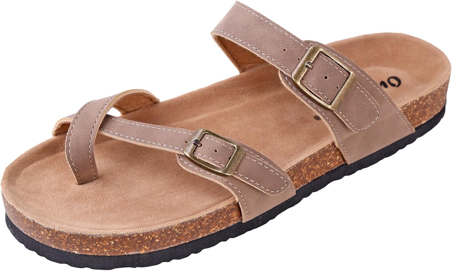 OUTWOODS Women's Bork30 Vegan Leather Slide On Toe Loop Sandals Buy Online at Best Price in