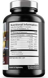 Iron Labs Nutrition Acetyl L Carnitine Capsules 2000mg 30 Servings 120 veg view 2