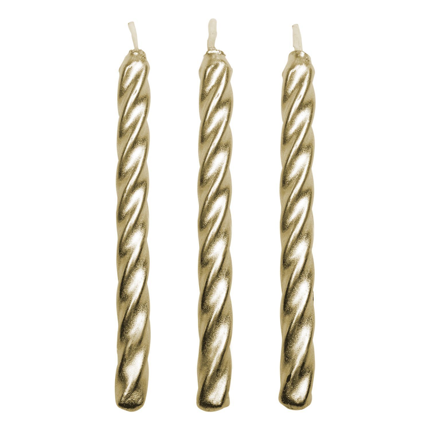 PME Gold Twist Candles, 10-Pack