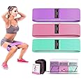 3 Levels Fabric Resistance Bands Set, Booty Bands for Working Out, Exercise Bands for Legs and Butt, Fitness Loop Bands for Women and Men, Non-Slip Stretch Bands