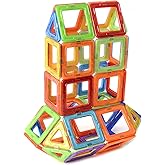 JDBF Magnetic Building Tiles Set for Kids, STEM Educational Construction Toy with Strong Magnets, Colorful Magnetic Blocks for Creative Play, Ages 3+