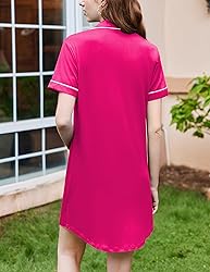 Ekouaer Nightgowns for Women Button Down Sleepshirt