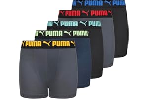 PUMA boys 5 Pack Performance Boxer Briefs
