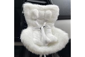 Ezcora Accessories for 10-17cm Dolls, Doll Car Seat with Clip onto Car Air Vent, Includes Seat Leg for Desktop Display (White)