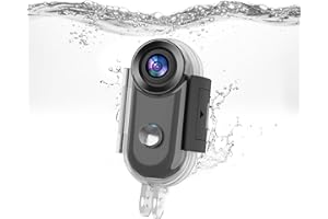 MEOILKOLNM Waterproof Case compatibile with Mini Body Camera, Waterproof Housing Case for Action Camera with Same Button Position, Suit for Camping, Hiking, Fishing