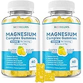 Magnesium Complex 8-in-1 Gummies for Adults & Kids with Ashwagandha, Vitamin D3, B12 – Magnesio Complex Supplements for Women, Men, Vegan Magnesium Glycinate, for Relax, Zzz, Bone Health, 120 Count