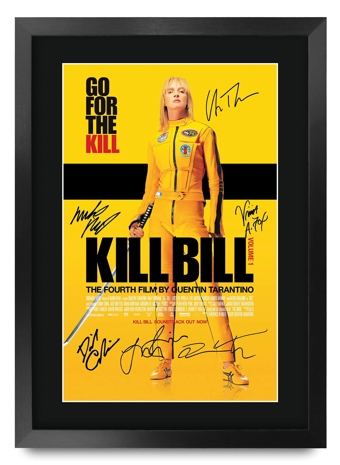 HWC Trading Kill Bill Vol 1 Gifts Printed Signed Autograph Picture for Movie Memorabilia Fans - A3 Framed