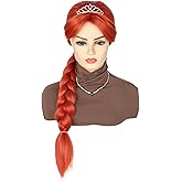 Topcosplay Princess Costume Wig Red Braids Wig Halloween Costume Cosplay Party Wigs