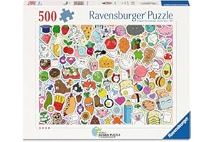 Ravensburger Cute Kawaii Chaos 500 Piece Jigsaw Puzzle – Playful Character Packed Artwork, Fun Challenge for Teens & Adults